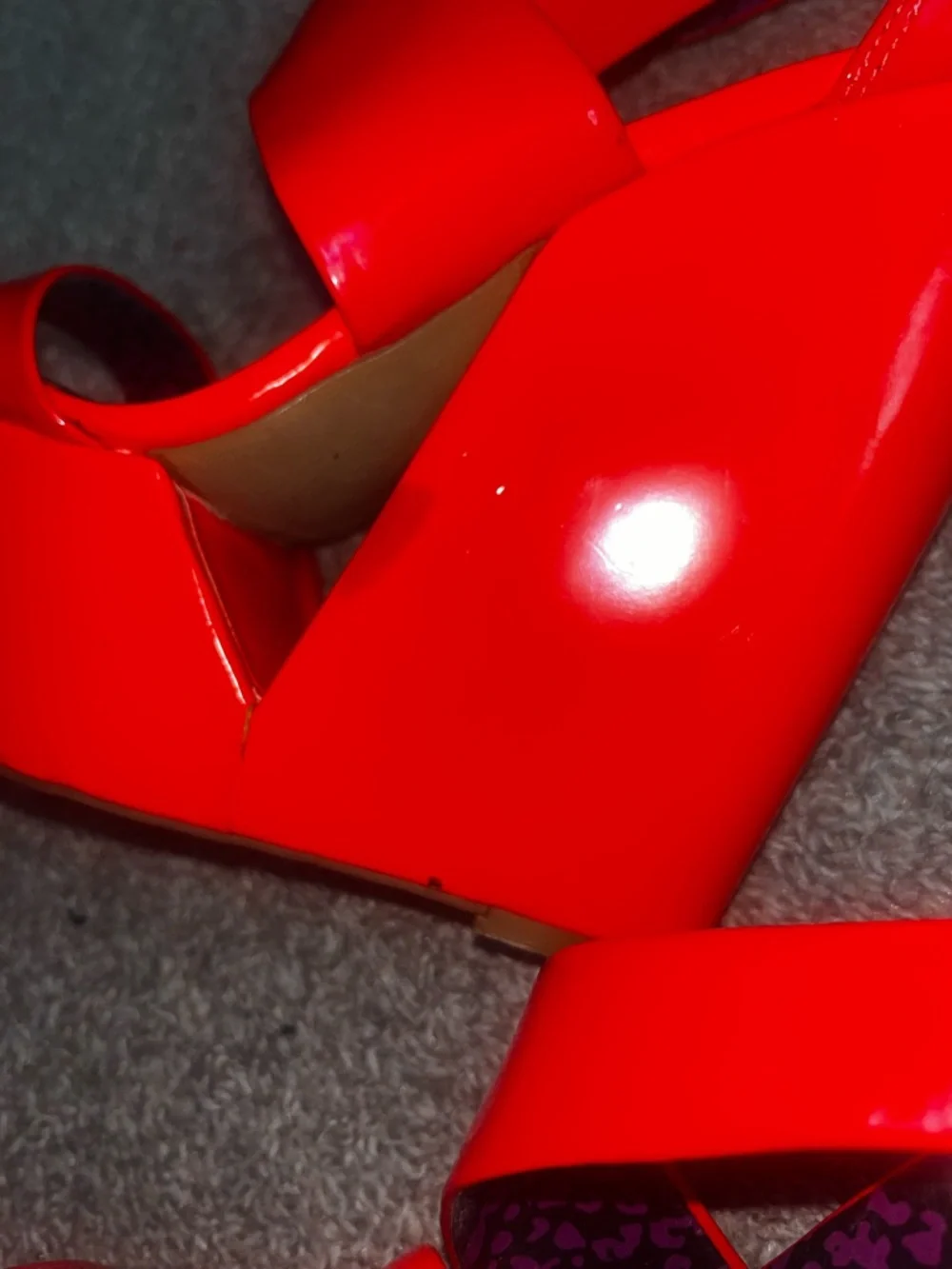 Jessica Simpson Red/Orange Wedges with Ankle Strap - Picture 14 of 16